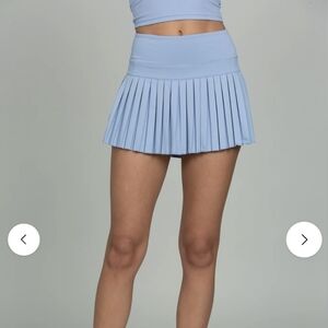 Goldhinge Women's Fairview Blue athletic golf tennis pickleball Mini Skirt
